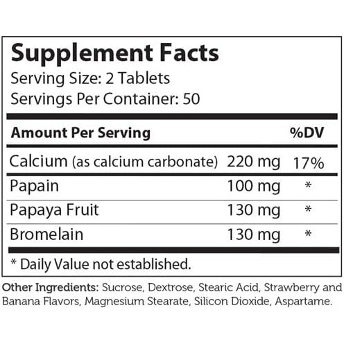 Zahler AfterMeals™, Fruit-Based Enzymes+, 100 Chewable Tablets