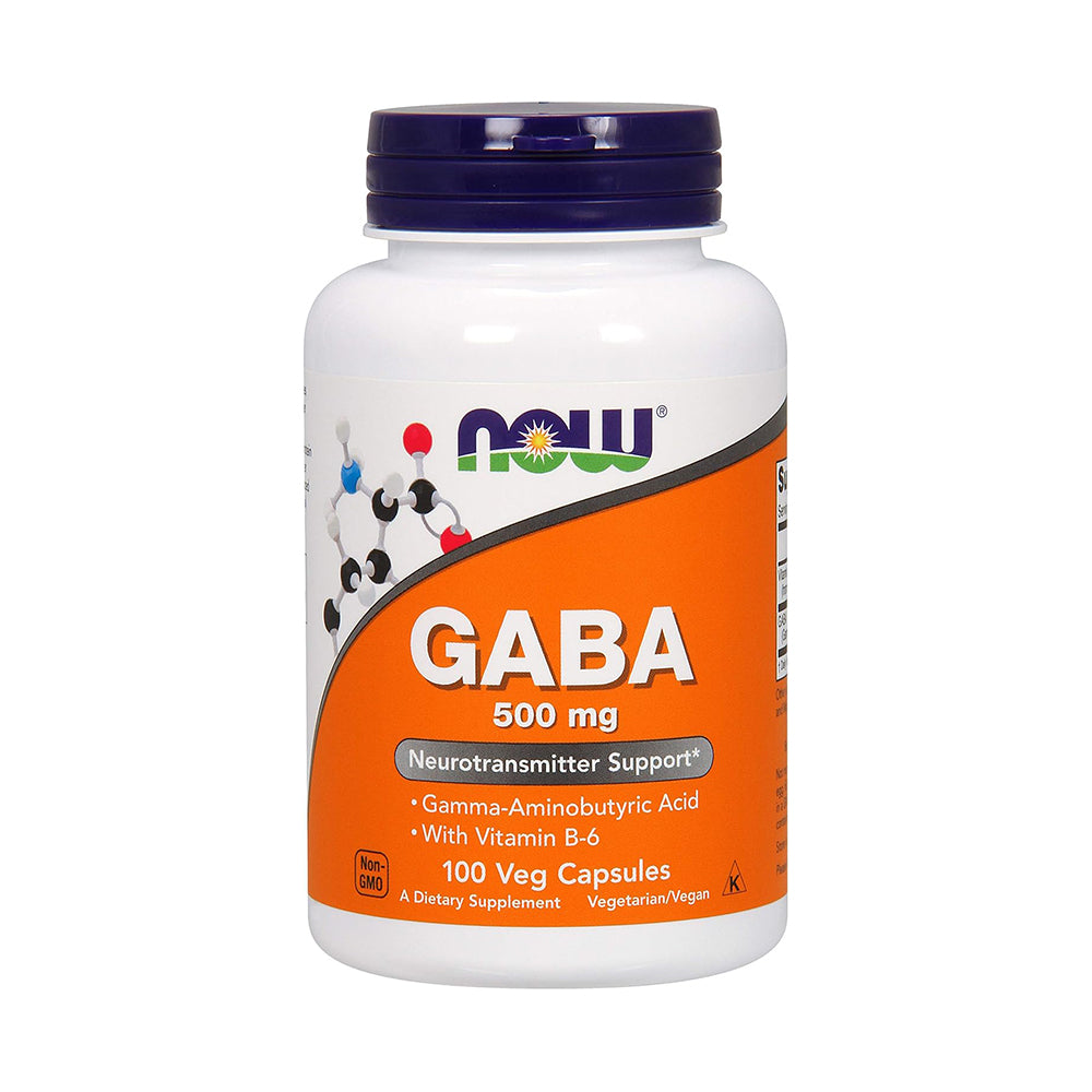 NOW Foods, GABA with Vitamin B-6, 500 mg, 100 Veg Capsules