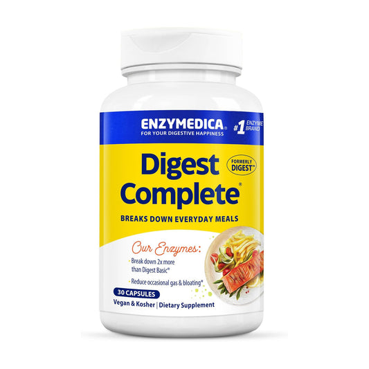 Enzymedica Digest, Full-Range, Everyday Digestive Enzymes, Offers Fast-Acting Gas & Bloating Relief, 30 Count