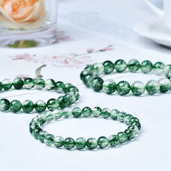 Natural Green Phantom Bracelet – Beads 6/8/10/12mm)