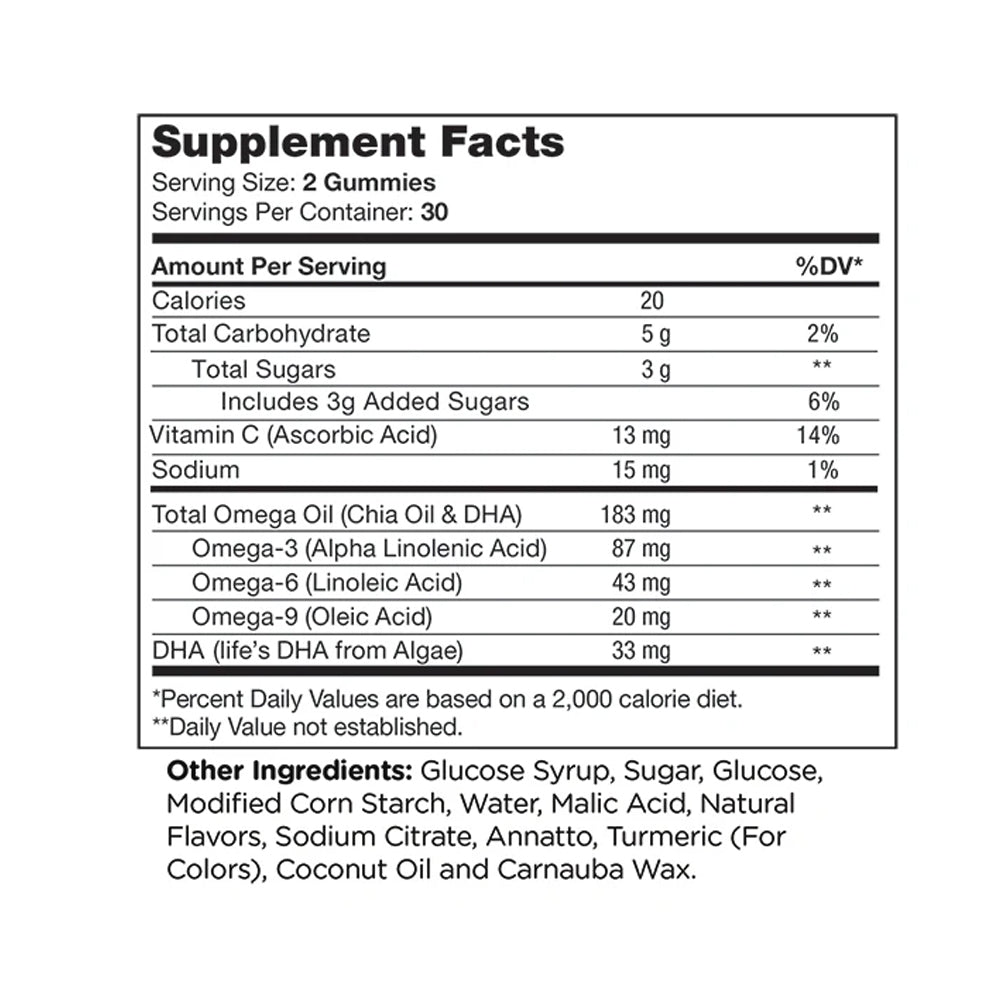 Zahler - Chapter One Omega 3 Gummies for Kids (120 Count) - No Fish Oil, Kosher, with Omega 3-6-9, EPA & DHA