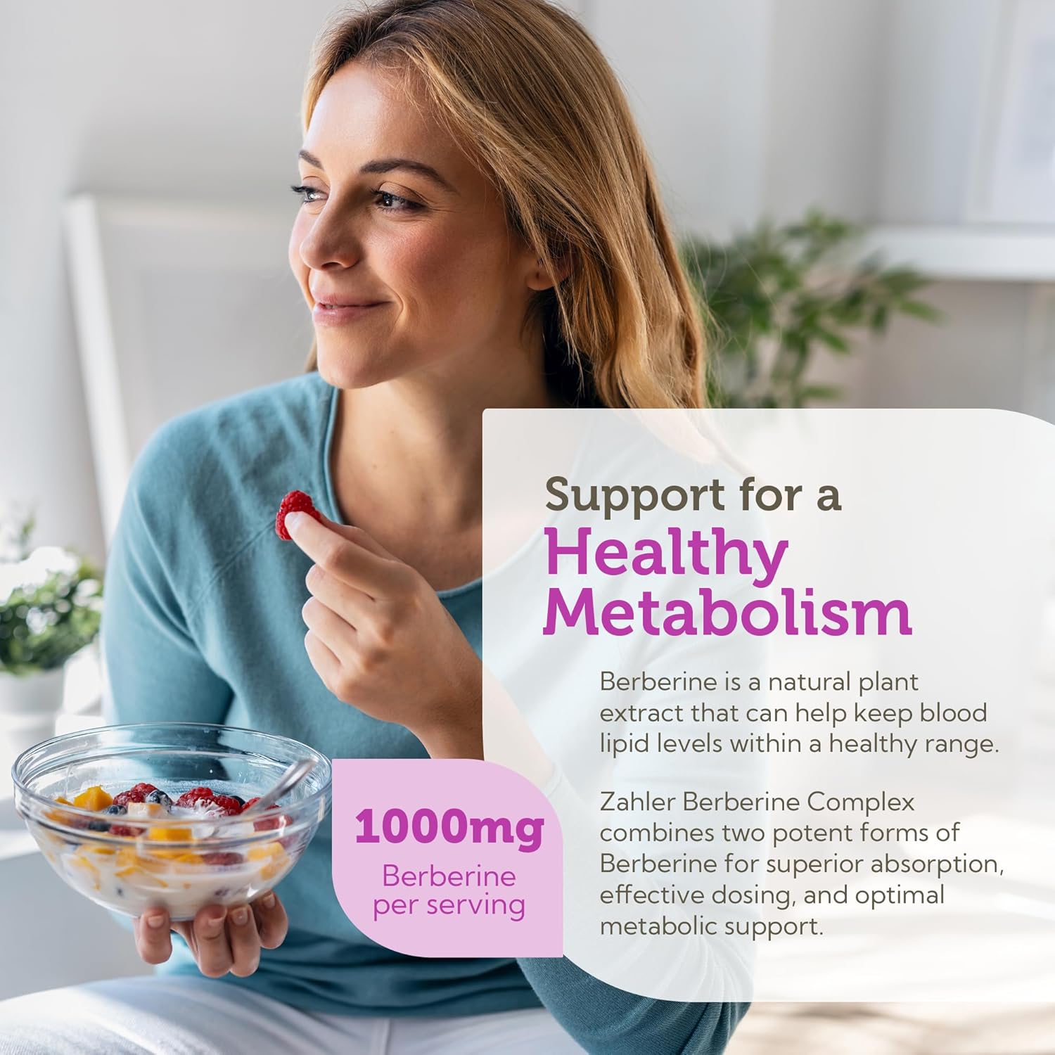 Zahler Berberine Supplement 1000mg with Clinically Evaluated Berbevis Complex and Berberine HCl - (120 Capsules)