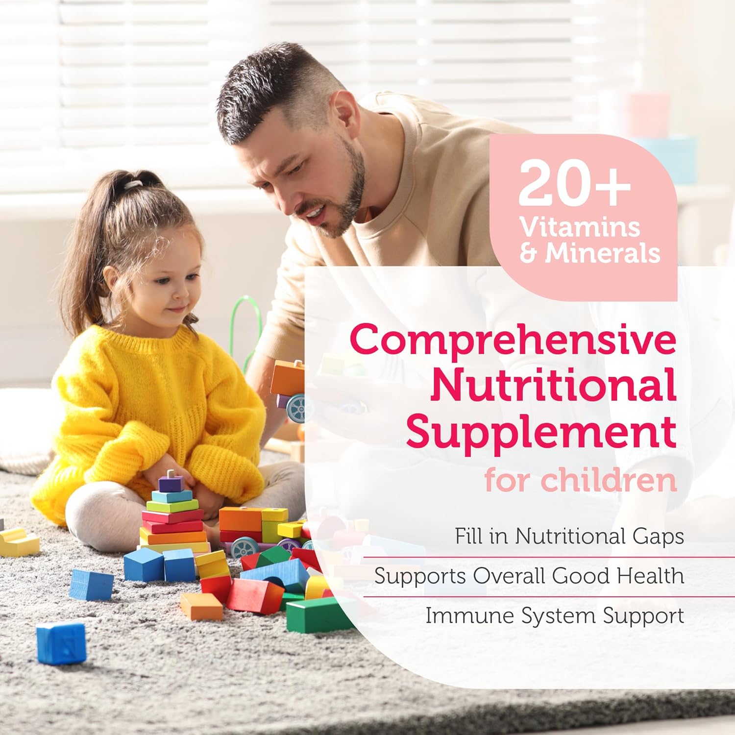 Zahler Kids Multivitamin Chewable Vitamin Tablet Contains 20+ Minerals & Vitamins for Kids & Toddlers-Cherry Flavor (90)