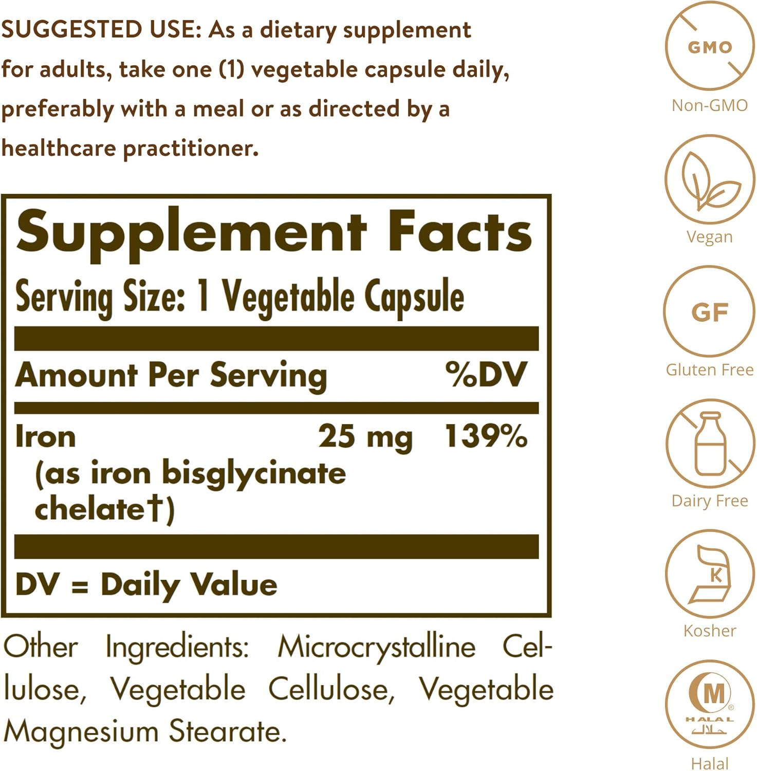 Solgar Gentle Iron - Ideal for Sensitive Stomachs Red Blood Cell Supplement