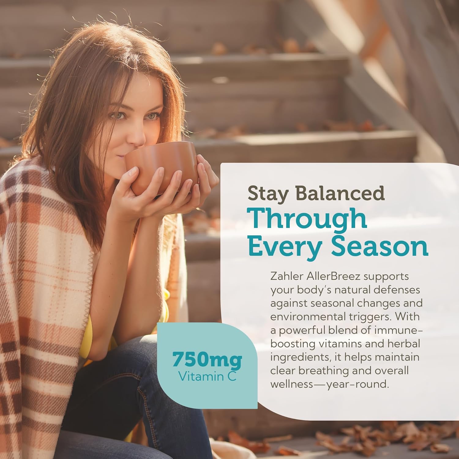 Zahler AllerBreez Immune System Support Formula with Vitamin C, Quercetin, Vitamin B5, MSM & Stinging Nettle (90 Capsules)