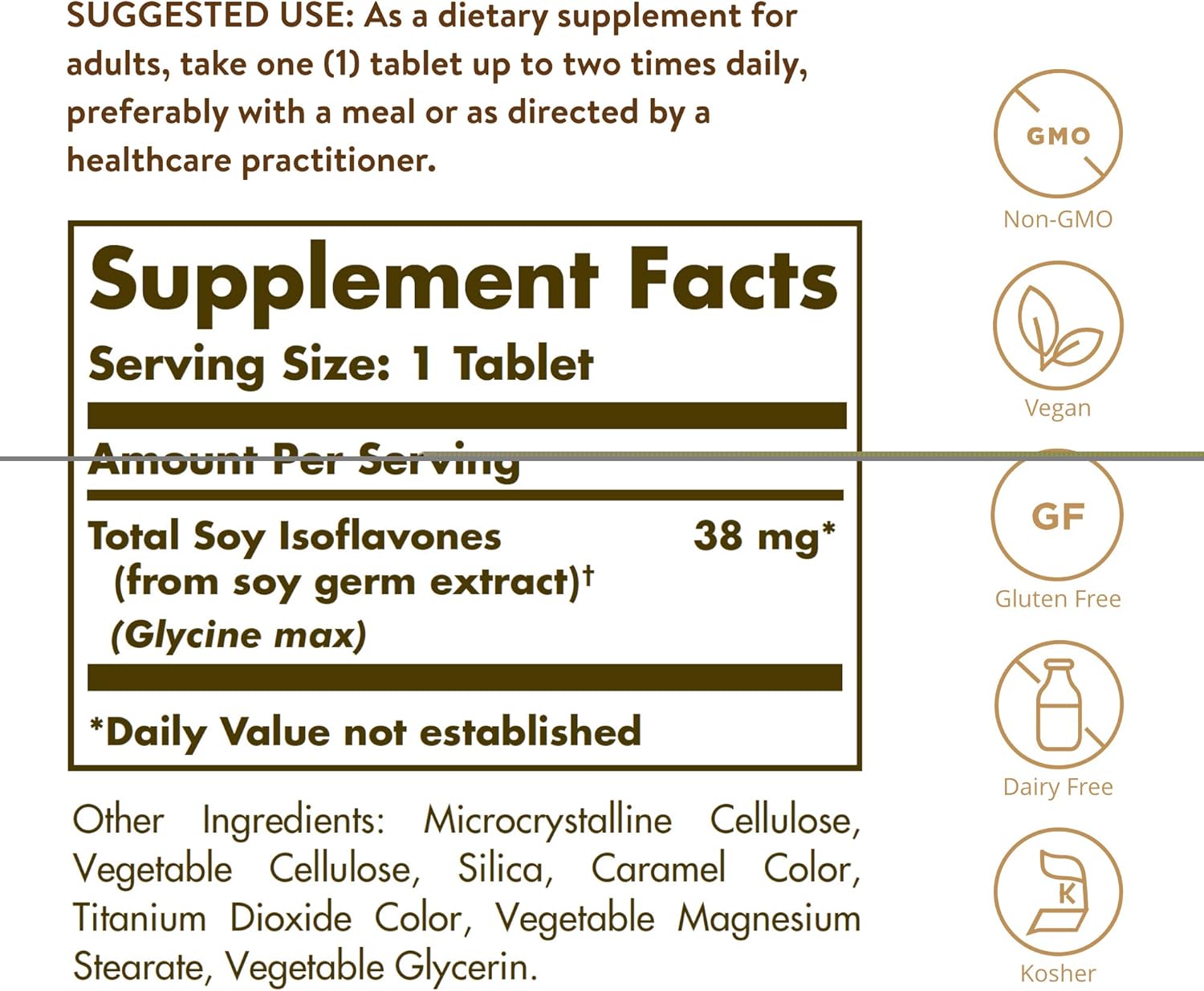 Solgar – Non-GMO Super Concentrated Isoflavones, 120 Tablets