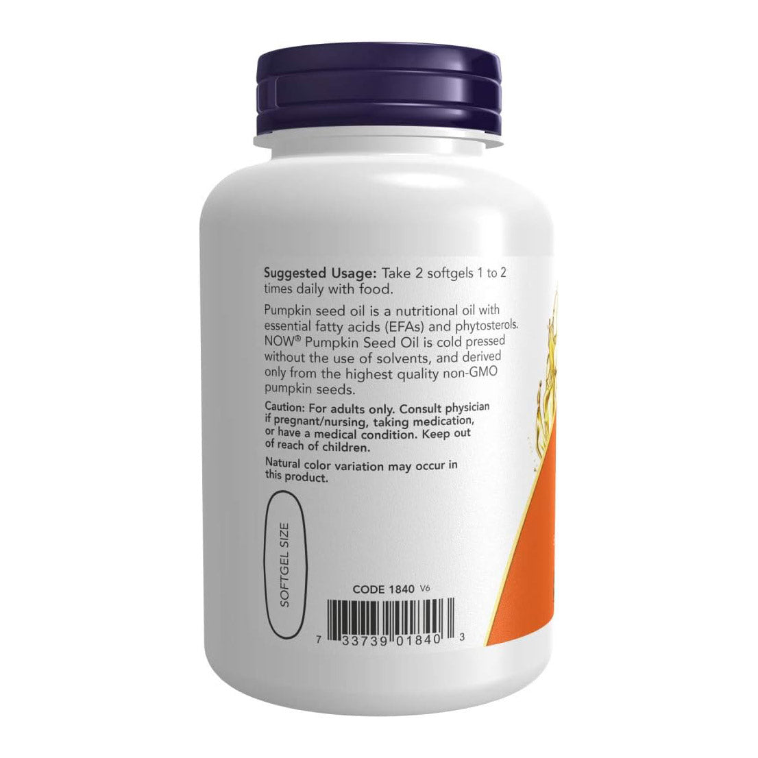 Now Pumpkin Seed Oil 1000 mg 100 softgels
