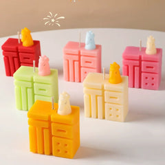 7-Color Fu Character Soy Wax Candles – Lucky Chinese Good Fortune Scented Candle Gift