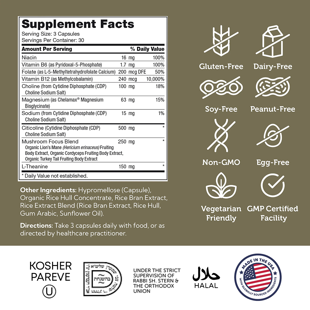 Zahler, AdultFocus Cognitive Health Support/ Comprehensive Brain-boosting,90 Capsules