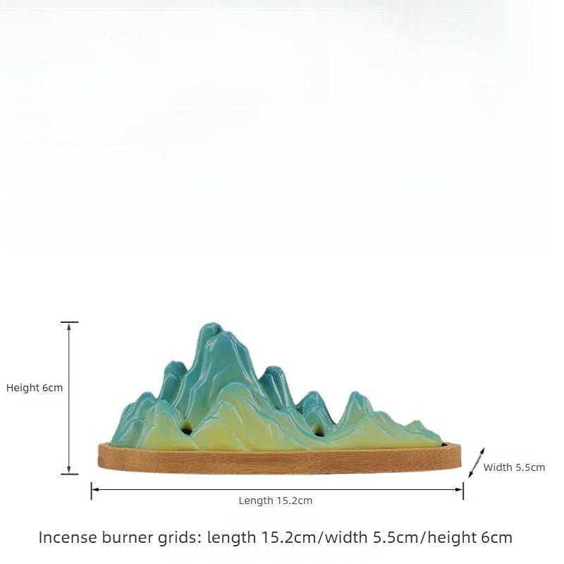Ceramic Mountain Incense Burner – Creative Rockery Stick Incense Holder, Sandalwood & Agarwood Aromatherapy for Home Decor