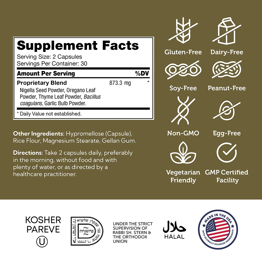 Zahler - CandAid Cleanse Digestive Health Supplement with Probiotics for Women & Men -60 Capsules