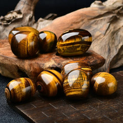 Oval Tiger Eye Crystal – Natural Raw Stone for Aquarium Landscape & Home Decor