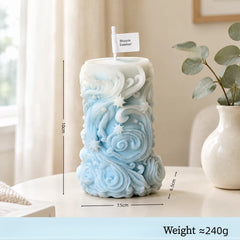 Handmade Bluebell Scented Candles – Blue & White Gradient Sets of 7