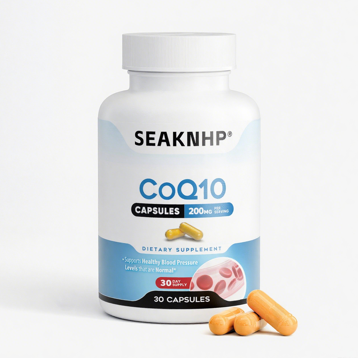CoQ10 Supplement 30 Capsules – Heart & Muscle Support with Vegan Ubiquinone