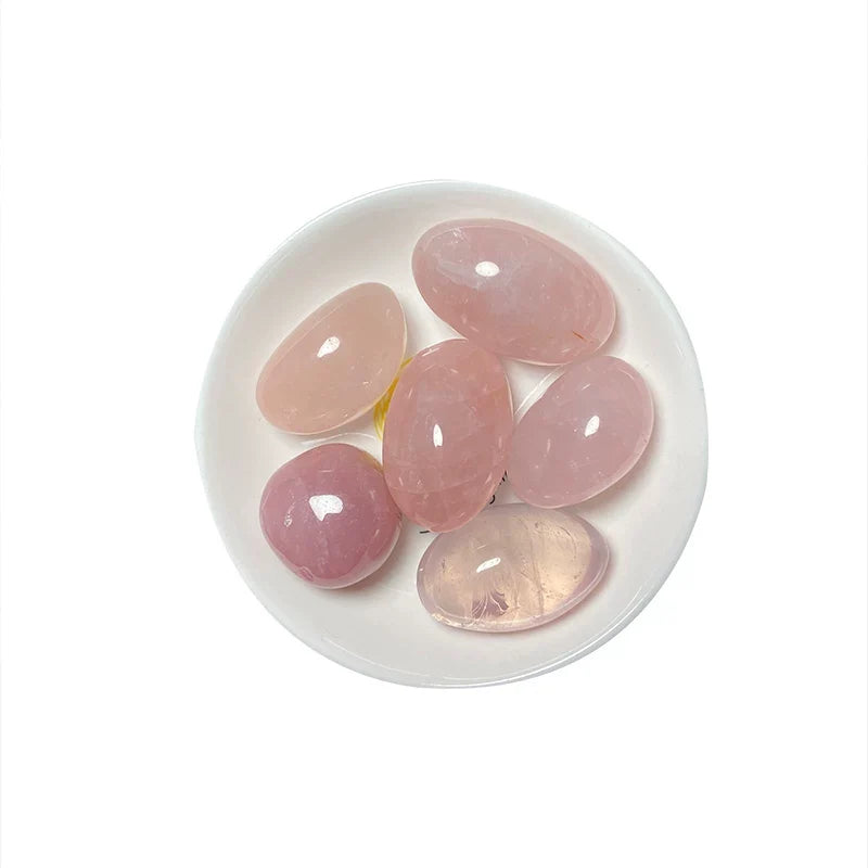 Natural Rose Quartz Rough Stone – Oval Raw Pink Crystal for Display, Handheld, Demagnetizing & Aquarium Decor