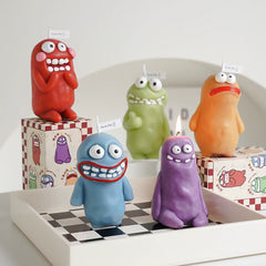 Ugly-Cute Monster Scented Candle Set – 5 Pieces, Ins-Style Kawaii Decor & Aromatherapy Gift Box