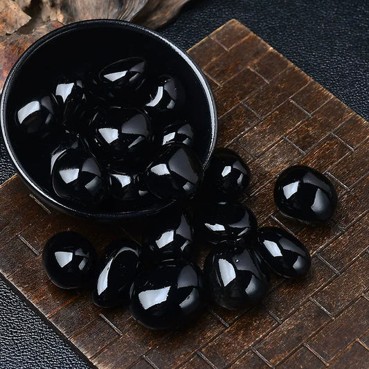 Natural Black Obsidian Rough Stones – Large Raw Volcanic Glass Chunks for Aquarium, Planter Landscaping & Specimen Decor