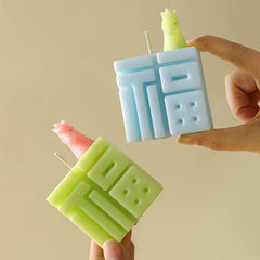 7-Color Fu Character Soy Wax Candles – Lucky Chinese Good Fortune Scented Candle Gift