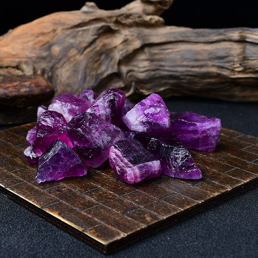 Natural Purple Fluorite Crystal Specimen – Raw Mineral for Home Decor