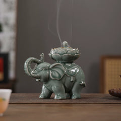Ceramic Censer for Coil Incense – Song-Style Yue Ware & Ru Ware, Zen Tea Ceremony & Meditation Decor