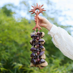 Natural Seed Shell Hand Rattle – Indonesian Nut Shaker, Percussion Instrument & Home Decor