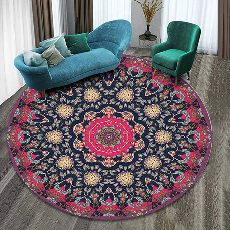 Singing Bowl Meditation Mat, New Retro Round Style for Bedroom and Home Use XL--05