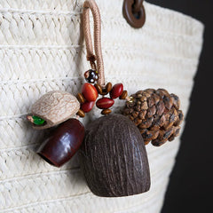 Handmade Seed Shell – Natural Fruit Shell Rattle for Sound Healing, Yoga & Meditation Stlye C