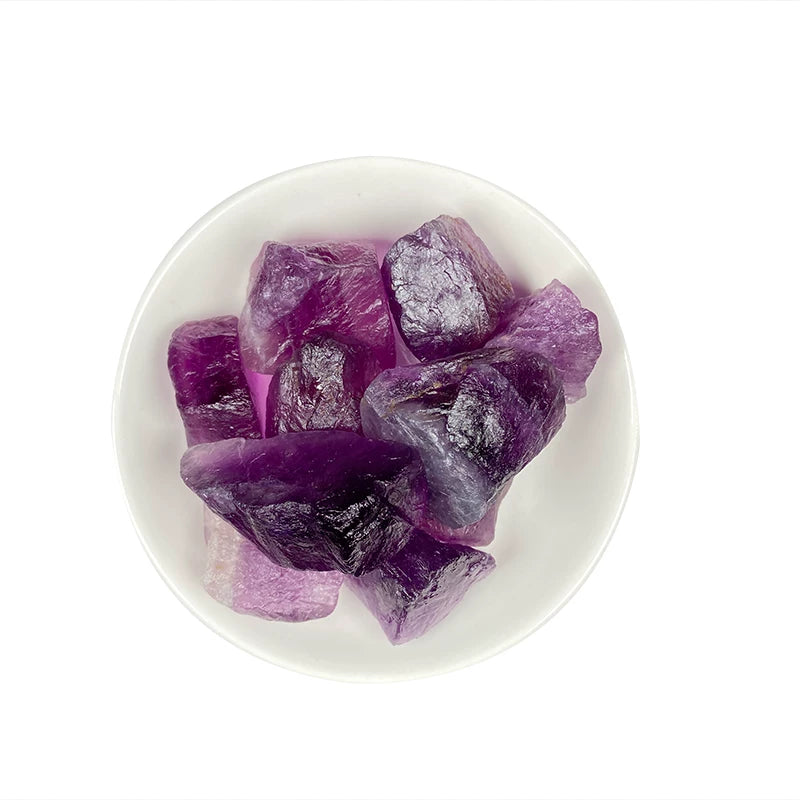 Natural Purple Fluorite Crystal Specimen – Raw Mineral for Home Decor