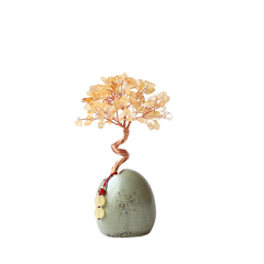 Natural Citrine Money Tree – Crystal Bonsai for Desk, Office & Tea Table