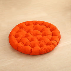 Cotton Linen Meditation Mat – Thick Foldable Floor Cushion for Yoga, Sitting, Balcony & Living Room Orange 2