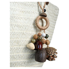 Natural Seed Shell Bell Charm – Handmade Fruit Shell Shaker, Bag Charm / Car Hanging / Wind Chime for Sound Healing