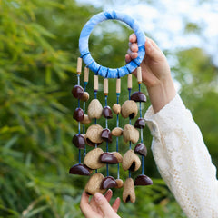 Natural Seed Shell Hand Rattle – Indonesian Nut Shaker, Percussion Instrument & Home Decor