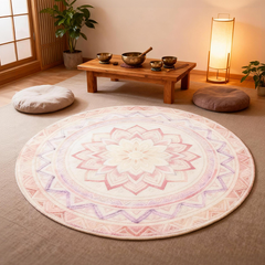 Singing Bowl Healing Room Carpet Round Meditation Mat
