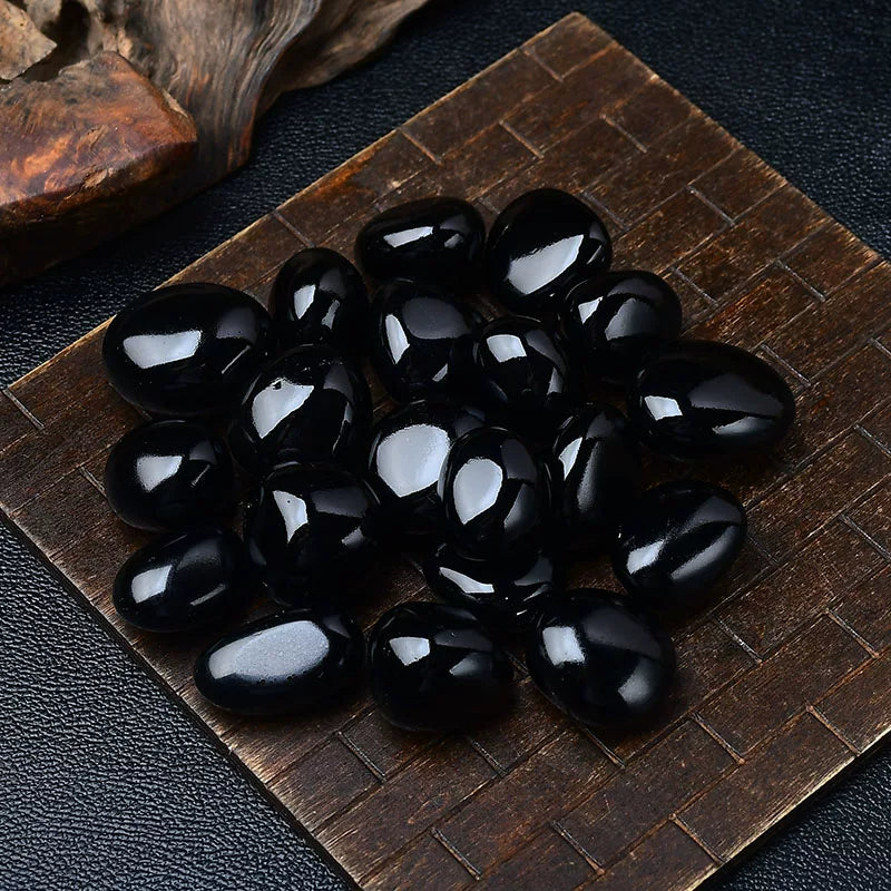 Natural Black Obsidian Rough Stones – Large Raw Volcanic Glass Chunks for Aquarium, Planter Landscaping & Specimen Decor