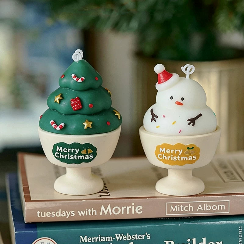 Hand-Painted Santa Claus Gypsum Candle Cup – 3 Styles, Gift Box Included, 3–4 Hour Burn Time
