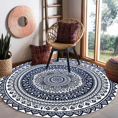 Singing Bowl Meditation Mat, New Retro Round Style for Bedroom and Home Use XL--03