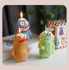 Ugly-Cute Monster Scented Candle Set – 5 Pieces, Ins-Style Kawaii Decor & Aromatherapy Gift Box