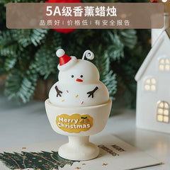 Hand-Painted Santa Claus Gypsum Candle Cup – 3 Styles, Gift Box Included, 3–4 Hour Burn Time