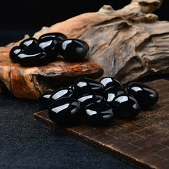 Natural Black Obsidian Rough Stones – Large Raw Volcanic Glass Chunks for Aquarium, Planter Landscaping & Specimen Decor