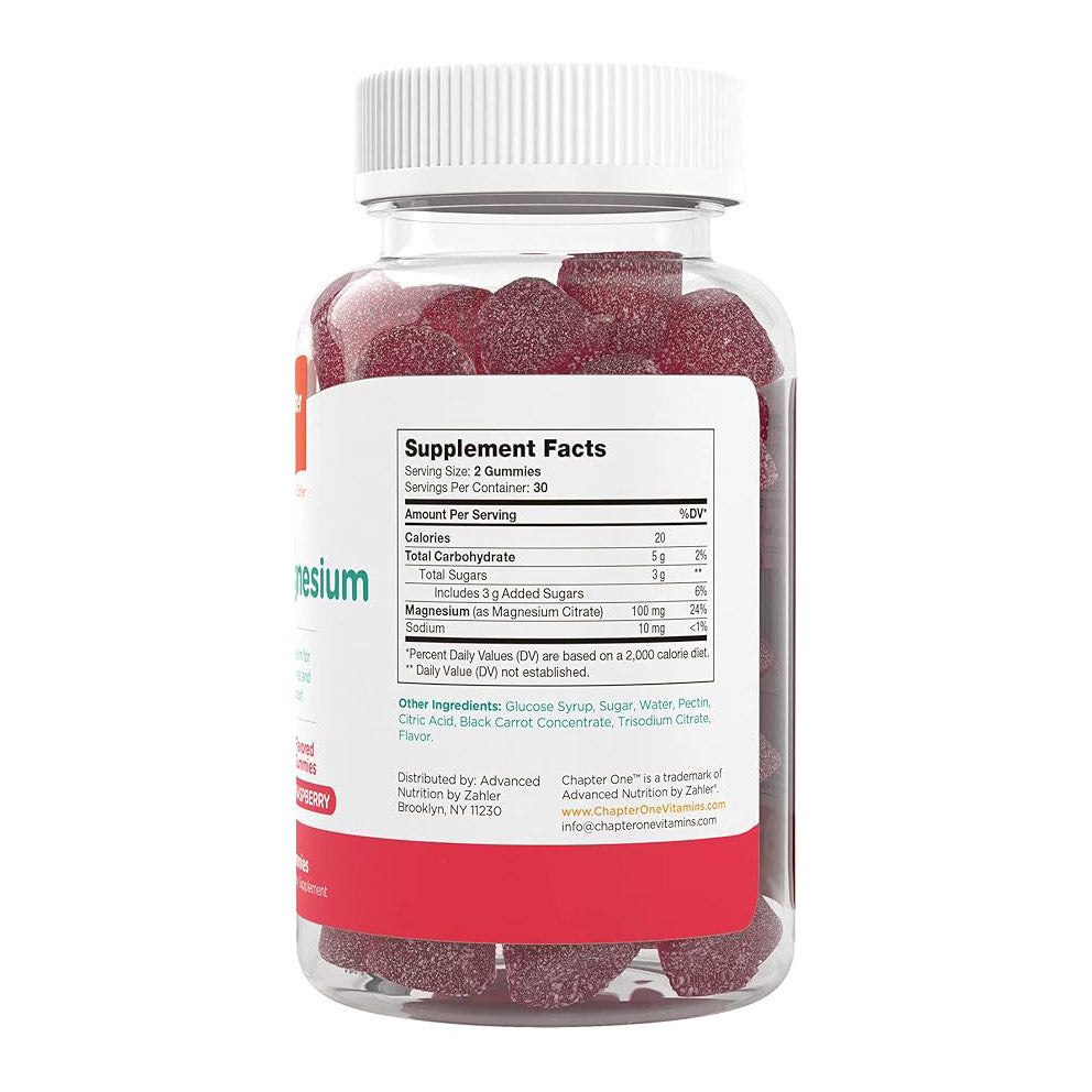 Zahler Chapter One Magnesium Gummies, Great Tasting Magnesium for Kids, Calm Kids Magnesium, Magnesium Gummies for Women and Men, Certified Kosher, (60 Flavored Gummies)