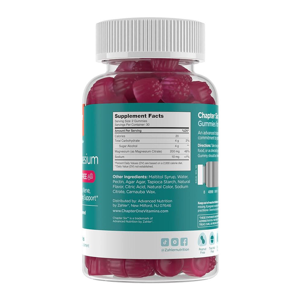 Zahler Magnesium Gummies - Sugar Free Magnesium Citrate Gummies for Muscle, Nerve and Calm Support (60 Count)