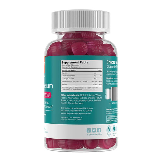 Zahler Magnesium Gummies - Sugar Free Magnesium Citrate Gummies for Muscle, Nerve and Calm Support (60 Count)