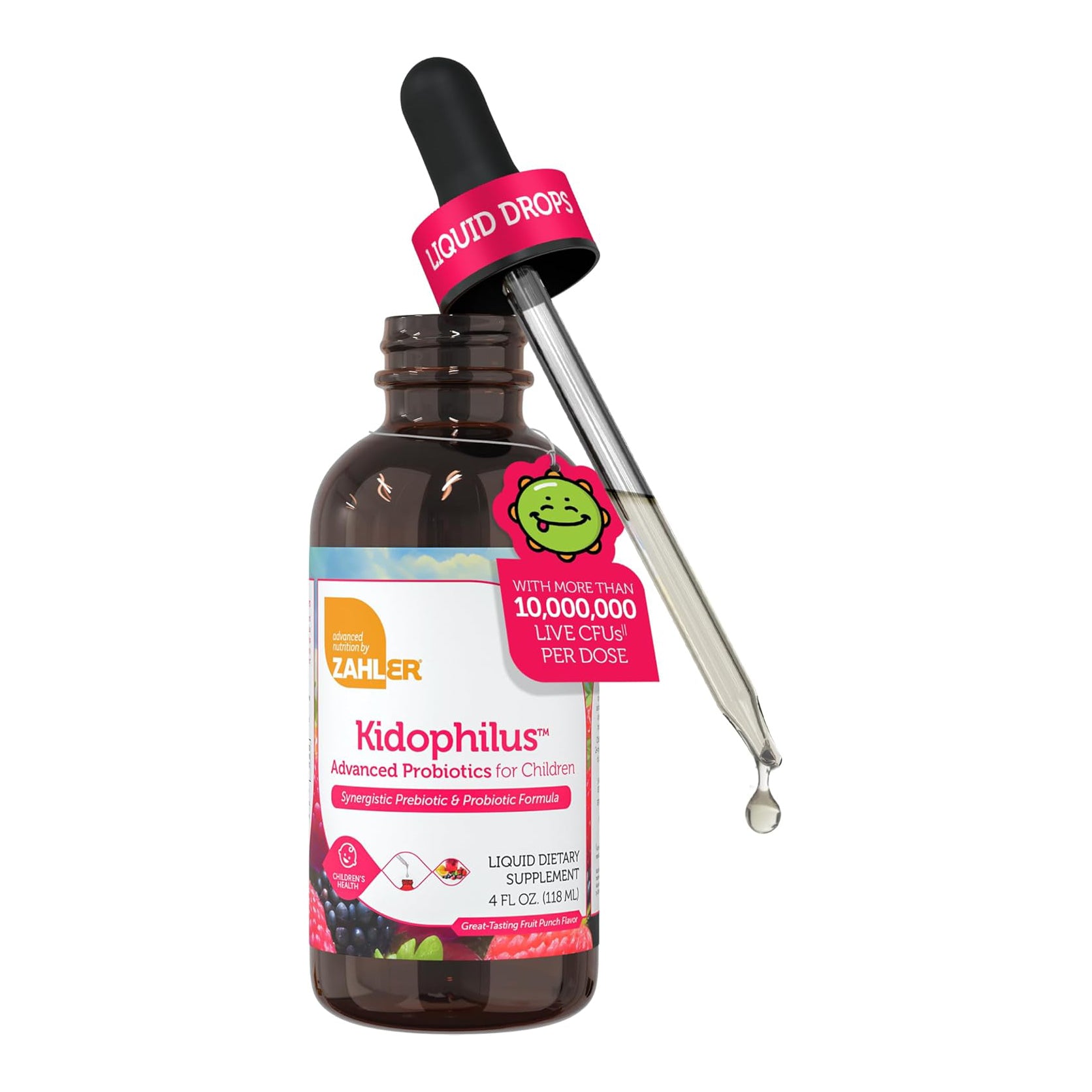 Zahler - Kidophilus Liquid Drops Probiotics for Kids (4 Fl Oz) Children's Probiotic Drops Supplement