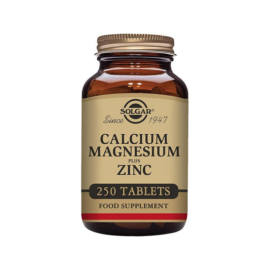 Solgar Calcium Magnesium Plus Zinc, 250 Tablets - Promotes Healthy Bones and Teeth - Supports Nerve & Muscle Function 250 Count (Pack of 1)