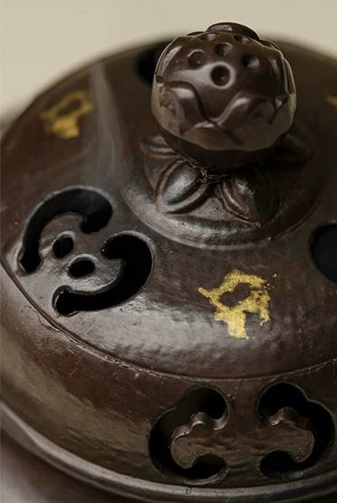 Elephant-Foot Tripod Incense Burner – Creative Ceramic Censer & Base, Holder