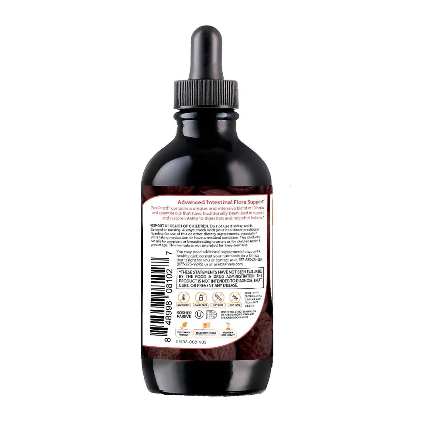 Zahler - ParaGuard Liquid Drops - Gut Health Supplement Natural Support for Humans - Certified Kosher (4 Oz) (4 oz., Drop)