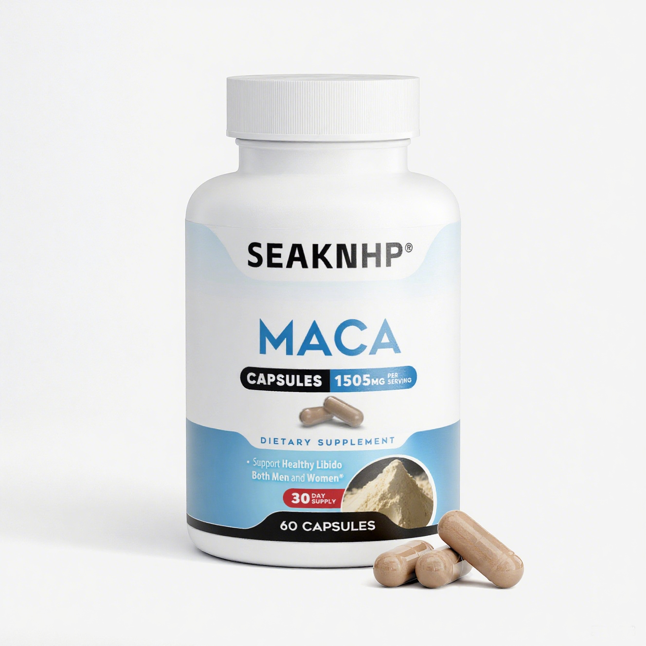 Seaknhp Supplement Maca 60 Capsules , Support Health Libido