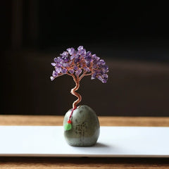 Natural Citrine Money Tree – Crystal Bonsai for Desk, Office & Tea Table Amethyst