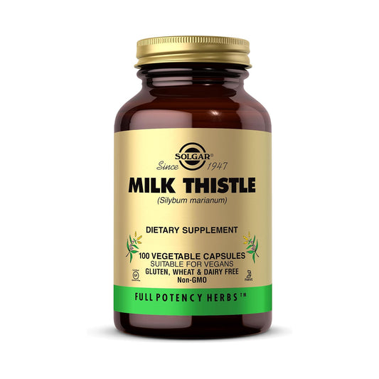 Solgar Milk Thistle - 100 Vegetable Capsules - Full Potency (FP)
