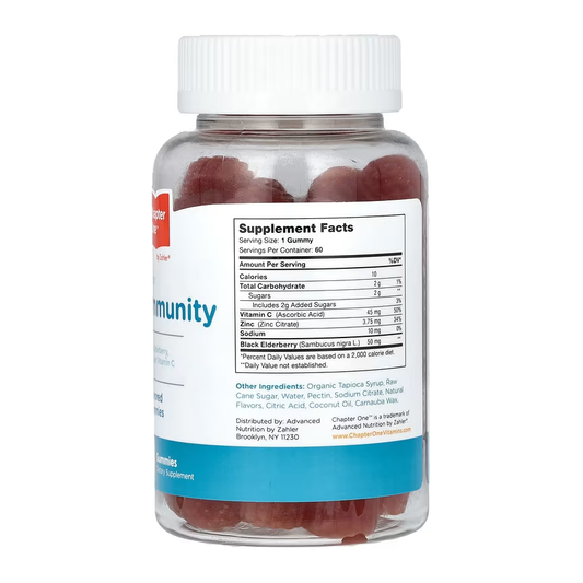 Zahler - Chapter One Immune Support Gummies for Kids & Adults with Vitamins C, Zinc & Black Elderberry (60 Flavored Gummies) Kosher - Made in USA